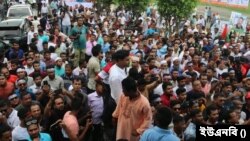 রাজধানী ঢাকার বঙ্গবন্ধু উদ্যানে রোড মার্চ কর্মসূচি।