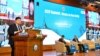 ঢাকার ফরেন সার্ভিস একাডেমিতে ‘জি-২০ শীর্ষ সম্মেলন ঢাকা থেকে নয়াদিল্লি’ শীর্ষক আলোচনা সভার উদ্বোধনী অনুষ্ঠানে প্রধান অতিথির বক্তব্য রাখছেন বাংলাদেশের পররাষ্ট্রমন্ত্রী ড. এ কে আব্দুল মোমেন। ৩১ অগাস্ট, ২০২৩।