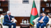 বাংলাদেশে নিযুক্ত সুইজারল্যান্ডের রাষ্ট্রদূত রেটো সিগফ্রিড রেঙ্গলির সঙ্গে বৈঠকে বাংলাদেশের পররাষ্ট্রমন্ত্রী এ কে আব্দুল মোমেন। ১৪ আগস্ট, ২০২৩। 