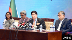 পররাষ্ট্র মন্ত্রণালয়ে এক সংবাদ সম্মেলনে বাংলাদেশের পররাষ্ট্রমন্ত্রী এ কে আব্দুল মোমেন। ২০ আগস্ট, ২০২৩। 