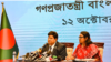 পররাষ্ট্র মন্ত্রণালয়ে সাংবাদিকদের কাছে ব্রিফিংকালে বাংলাদেশের পররাষ্ট্রমন্ত্রী এ কে আব্দুল মোমেন। ১২ অক্টোবর, ২০২৩।