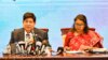 পররাষ্ট্র মন্ত্রণালয়ে সাংবাদিকদের ব্রিফিংকালে বাংলাদেশের পররাষ্ট্রমন্ত্রী এ কে আব্দুল মোমেন। ১২ অক্টোবর, ২০২৩।