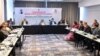  আফ্রিকার জোহানেসবার্গের রেডিসন ব্লু হোটেল স্যান্ডটনে আফ্রিকান দেশগুলোতে নিযুক্ত বাংলাদেশের রাষ্ট্রদূতদের নিয়ে আয়োজিত বাংলাদেশ দূত সম্মেলনে উদ্বোধনী বক্তব্য রাখছেন বাংলাদেশের প্রধানমন্ত্রী শেখ হাসিনা। ২৩ অগাস্ট, ২০২৩।