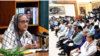 মঙ্গলবার (২৯ অগাস্ট) প্রধানমন্ত্রীর সরকারি বাসভবন গণভবনে এক সংবাদ সম্মেলনে বাংলাদেশের প্রধানমন্ত্রী শেখ হাসিনা। 