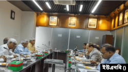 নির্বাচন কমিশন ভবনে হিন্দু-বৌদ্ধ-খ্রিস্টান ঐক্য পরিষদে বাংলাদেশের প্রধান নির্বাচন কমিশনার (সিইসি) কাজী হাবিবুল আউয়াল। ১১ অক্টোবর, ২০২৩।