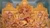 সাতক্ষীরায় ধানের কারুকাজে নির্মিত হলো সোনালী প্রতিমা