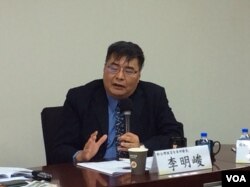新台湾国策智库研发长李明峻（美国之音记者申华 拍摄）