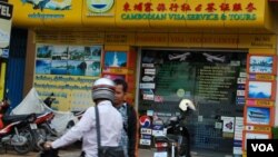 柬埔寨现有华人约80万，另有从大陆到柬经商务工的中国人近20万。（美国之音朱诺拍摄，2013年5月30日）