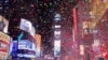 Revellers celebrate the New Year in New York City