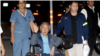 El expresidente peruano Alberto Fujimori acompañado por su hijo Kenji Fujimori mientras dejaba estaba semana el hospital Centenario de Lima.