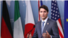 El primer ministro de Canadá, Justin Trudeau, ofrece una conferencia de prensa al final de la cumbre del Grupo de los Siete en La Malbaie, Quebec. Junio 9, 2018. REUTERS/Yves Herman
