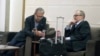 Esta imagen publicada por la Agencia de Noticias de la República Islámica, IRNA, muestra a Tero Tapio Varjoranta, Director General Adjunto y Jefe del Departamento de Salvaguardias de la Agencia Internacional de Energía Atómica, OIEA (R), junto a un colega no identificado a su llegada al aeropuerto Imam Khomeini en las afueras de Teherán, el 15 de abril de 2015.
