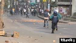  পুলিশের সঙ্গে বিএনপি কর্মীদের সংঘর্ষ