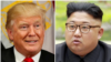En la foto, el presidente de EE.UU. Donald Trump, a la izquierda, en Nueva York, el 21 de septiembre de 2017, y el presidente norcoreano Kim Jong Un, en una imagen cedida por la agencia pública de noticias norcoreana KCNA en Pyongyang, 4 de septiembre de 2017.