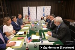دیدار گروهی از اعضای کنگره آمریکا با وزیر خارجه اسرائیل