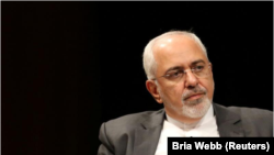 El canciller iraní, Mohammad Javad Zarif, en un evento conjunto a la Asamblea General de Naciones Unidas en su sede de Nueva York, sep 27, 2017. 
