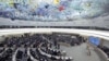 联合国人权理事会2月28日在日内瓦辩论叙利亚人权与人道局势的会场