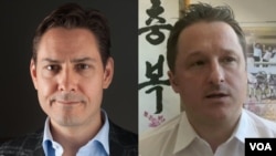 加拿大公民 康明凯(Michael Kovrig ) 迈克尔·斯帕弗(Michael Spavor) （右）被中国以涉嫌危害中国国家安全的指称分别被捕