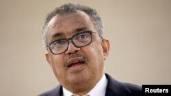 Dr TedrosÊAdhanom Ghebreyesus, Mkurugenzi mkuu wa shirika la afya Ulimwenguni WHO) alipokuwa Geneva. REUTERS/Denis Balibouse